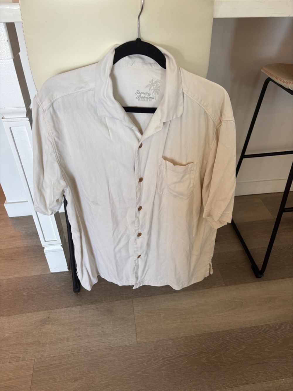Tommy Bahama Cream Short-Sleeve Button-Up Shirt